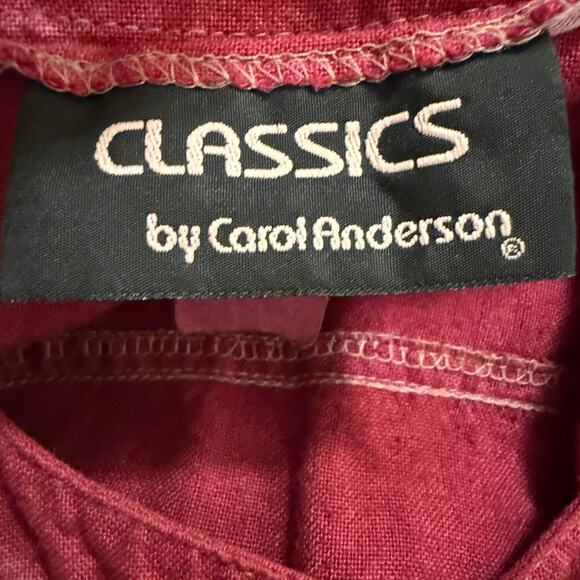 Vintage Carol Anderson Magenta Pink Tie Dye Button Front Midi Dress Medium Retro - Picture 8 of 8